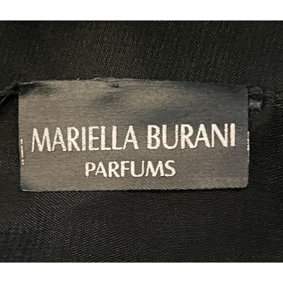 Mariella Burani Parfums Scarf Womens Black Sheer Lightweight Floral Wrap Shawl - Picture 5 of 5